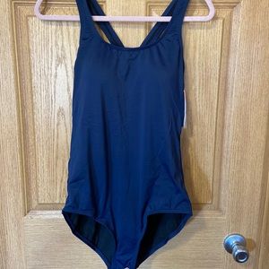 Swimsuits For All classic Cross Back Racer Navy Size 18 NWOT